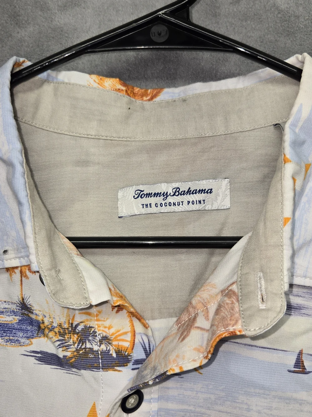 Tommy Bahama The Coconut Point Houston Astros Orange & Blue Palm-Print Shirt